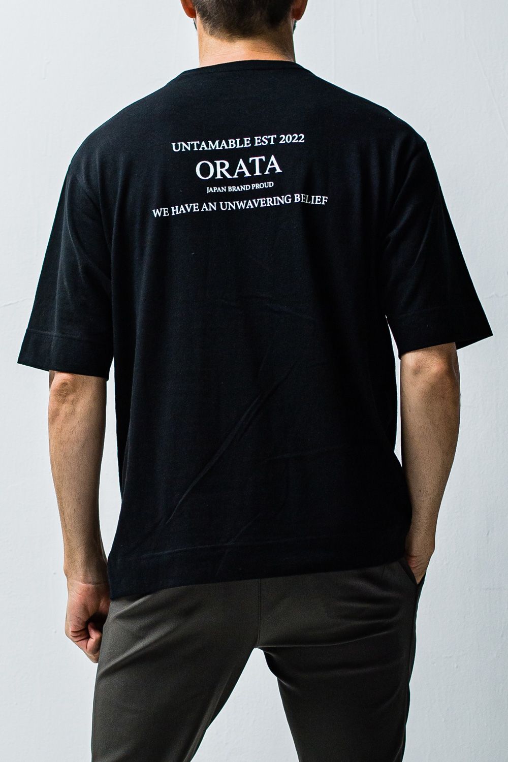 vintage crew T / メッセージロゴ クルーネック Tシャツ ブラック