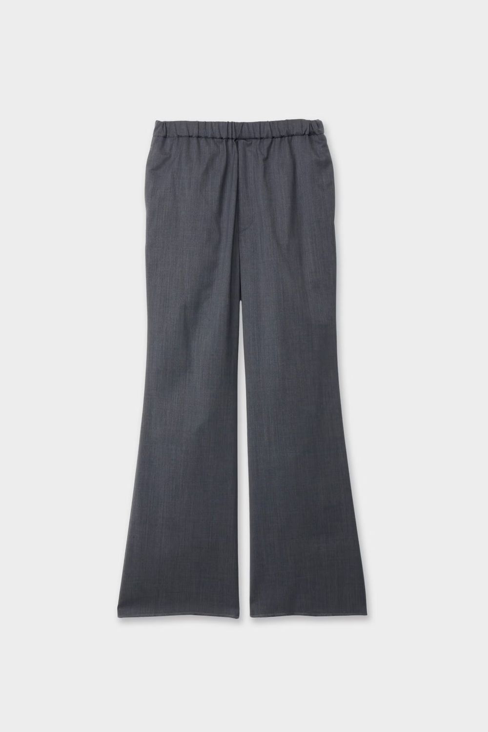 TWILL SOFT FLARE PANTS / ツイル ソフトフレアパンツ (グレー) (8月下旬~9月上旬）