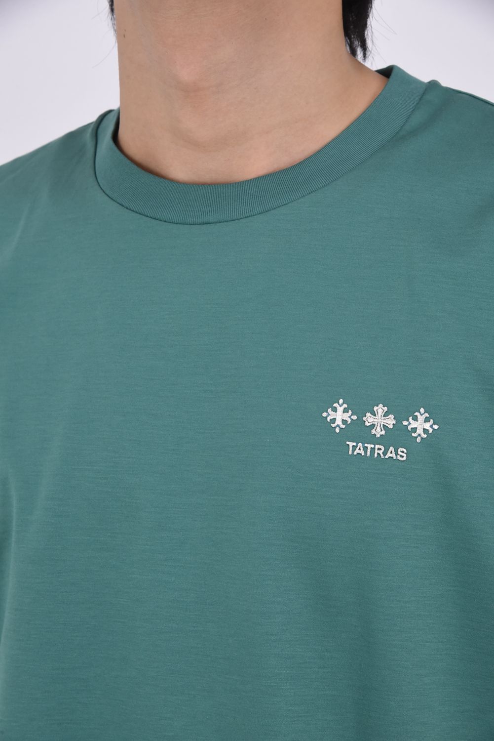 NUNKI (ヌンキ) / ブランドロゴ刺繍 ハーフスリーブ Tシャツ グリーン