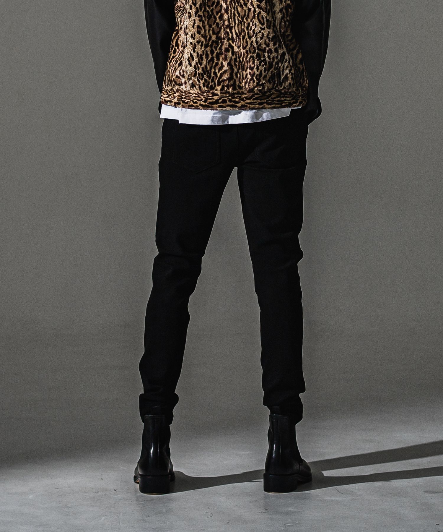CHRIS EASY blister TUCK PANTS / ブリスターニット スラックスイージータックパンツ (ブラック)（7月下旬入荷予定）※オーダー締切:5月23日(土)17時