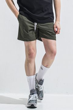 TV NYLON SHORTS / 高機能ナイロンマイクロファイバー リラックスショートパンツ (カーキ) (6月上旬入荷予定) ※オーダー締切:2月15日(日)18時