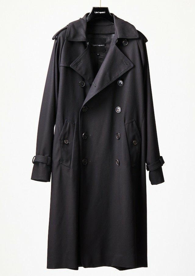 1PIU1UGUALE3 - 【BLACK MILITARY Vol.17】 FIRST TRENCH COAT BLACK