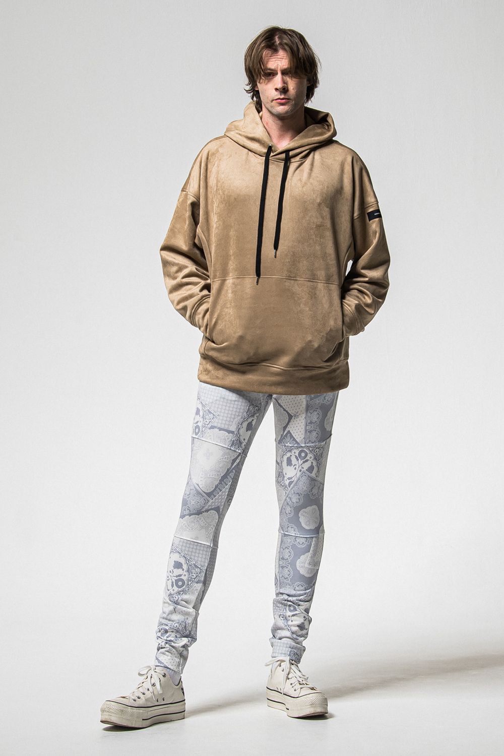 SUEDE LOOSE HOODIE / スウェード ルーズ パーカー (ブラウン) (1月上旬入荷予定) ※オーダー締切：9月1日(月)18:00