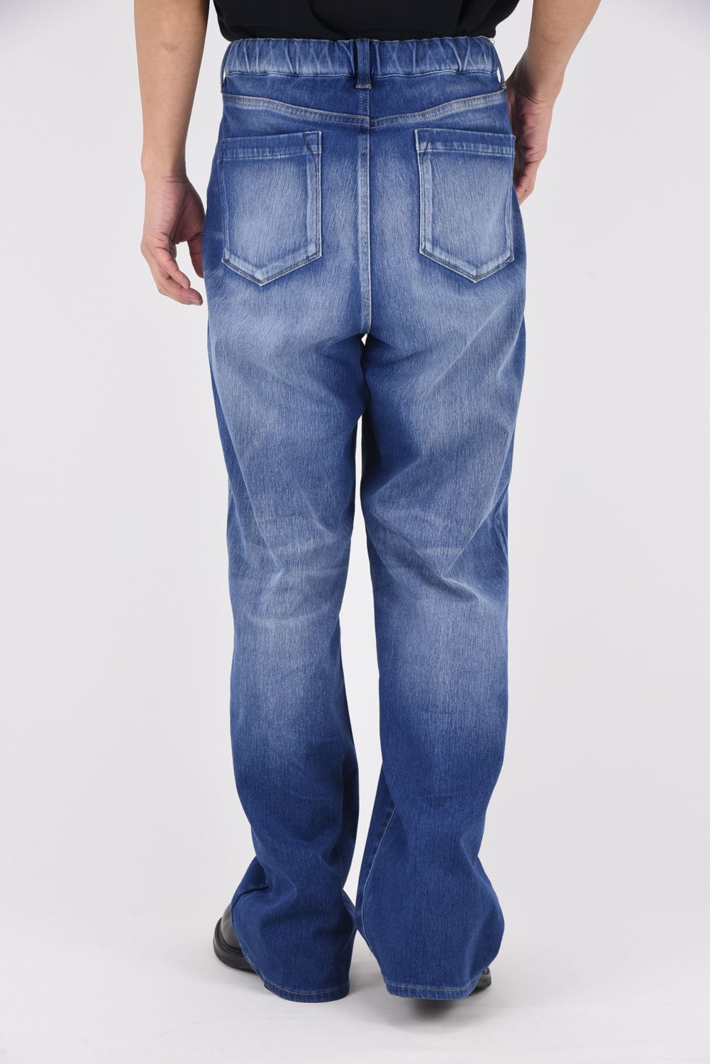 KING DENIM JERSEY / 新定番 バギーシルエット デニムジャージーンズ (インディゴユーズド)