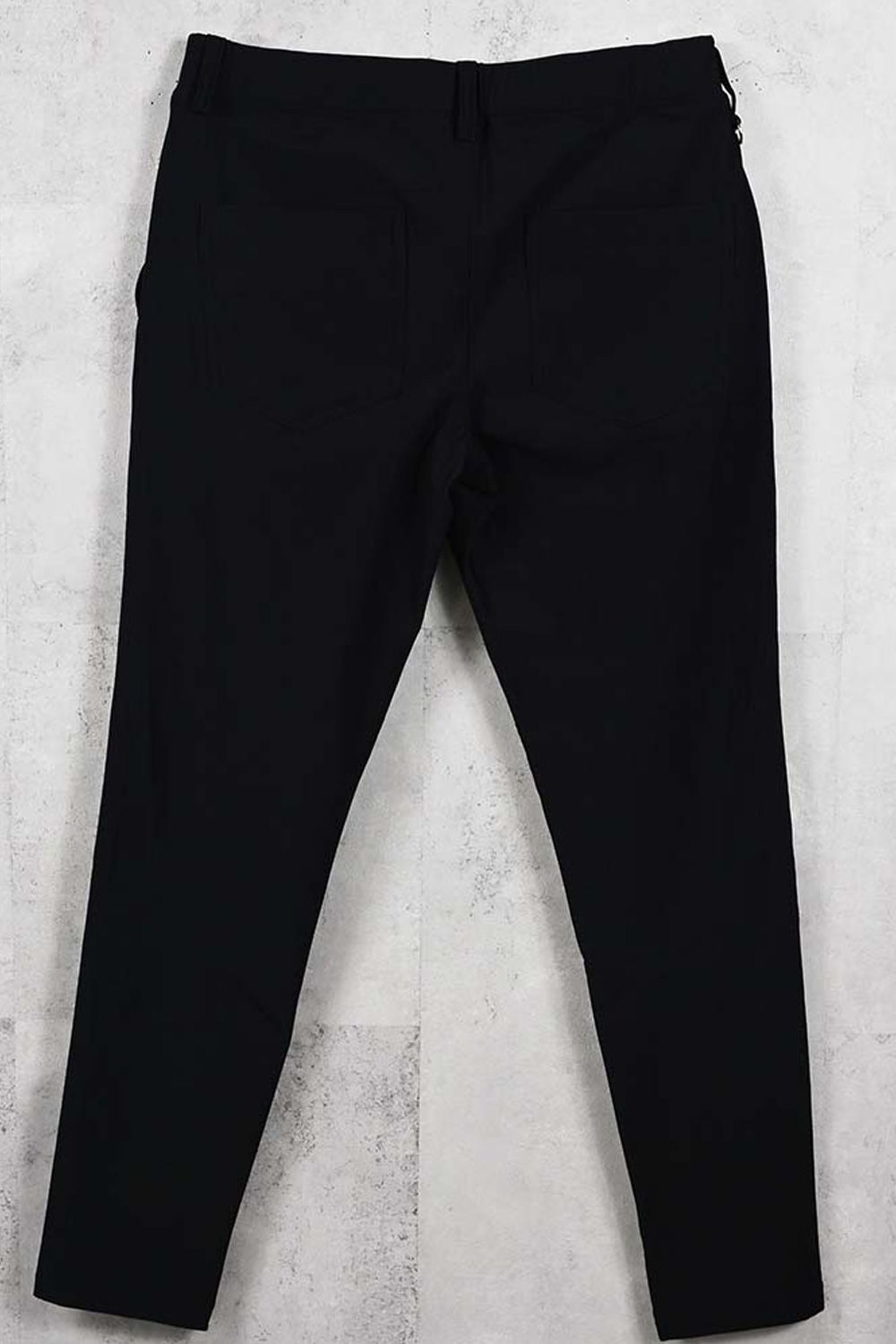 CHRIS EASY HEAT TUCK PANTS / 裏起毛 ナイロンストレッチ スラックスイージータックパンツ (ブラック) (10月末入荷予定) ※オーダー締切：9月1日(月)18:00