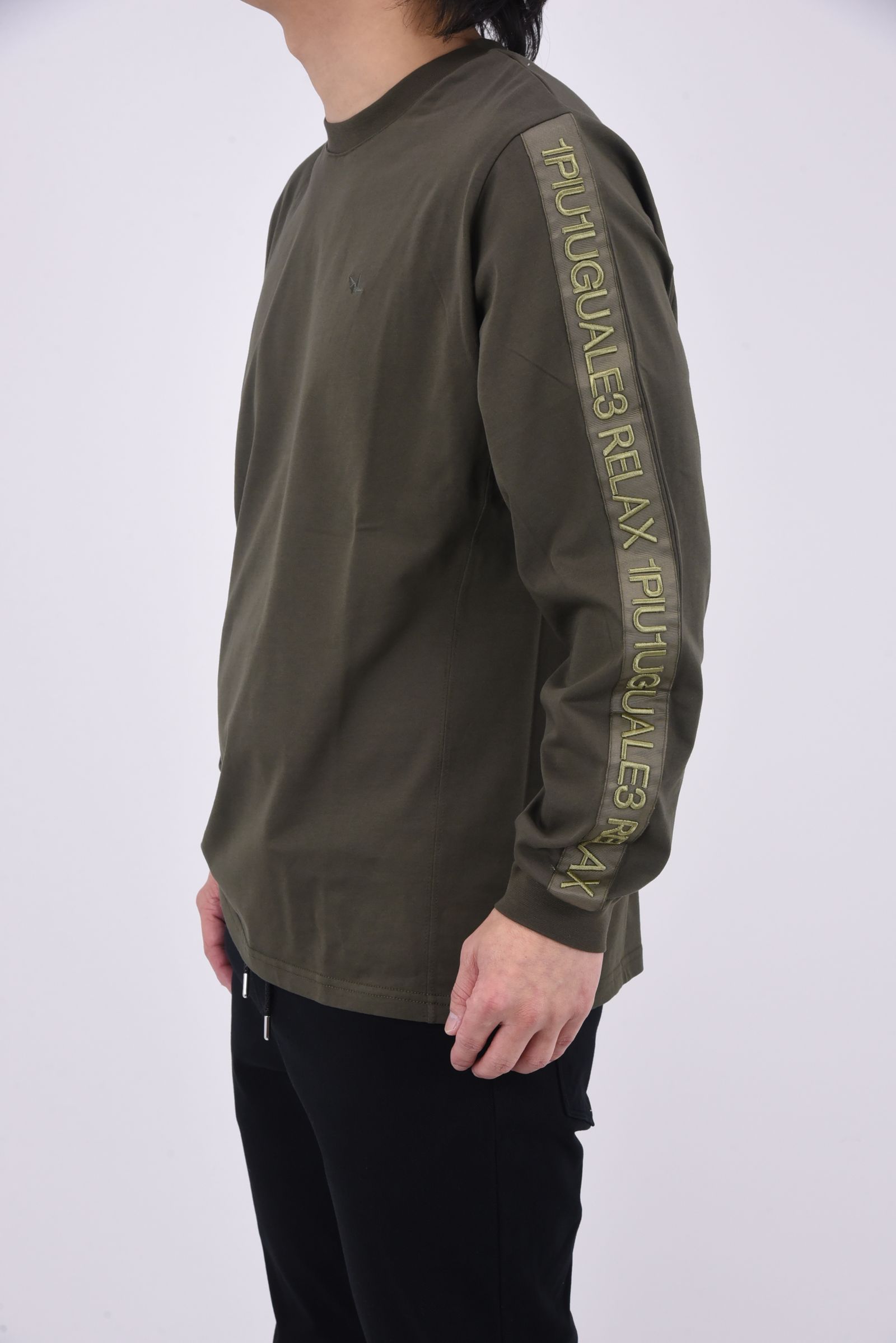 TAPE LOGO LONG T-SHIRT / テープロゴ ロングスリーブ (カーキ)