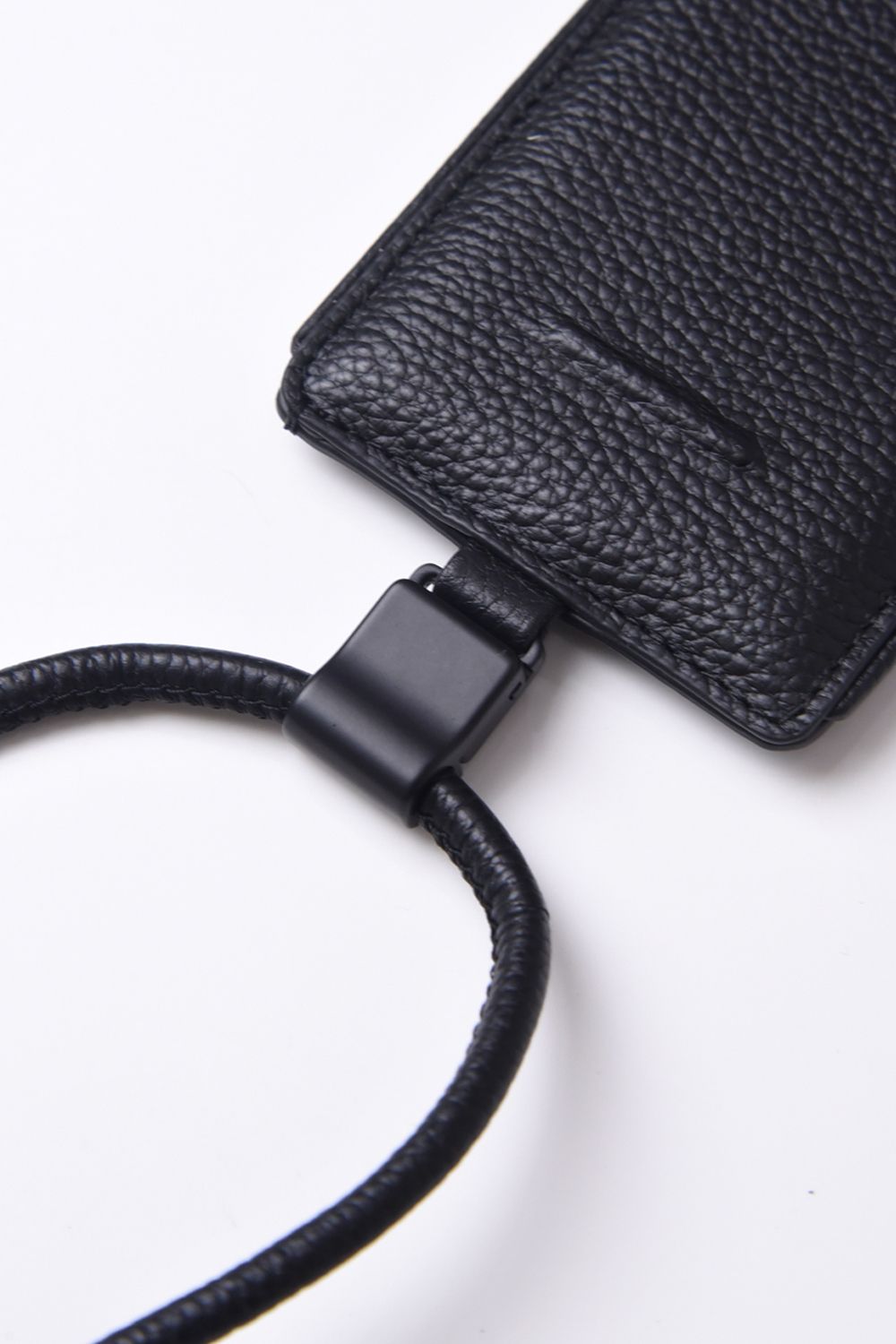 EXCHANGE-SHOULDER-CARDCASE-SET / ストラップ付き MagSafe対応 ショルダーコンポジションスリムカードケース (ブラック)