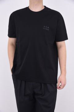 EION (エイオン) / ブランドロゴプリント  オーバーサイズ クルーネック 半袖 Tシャツ ブラック