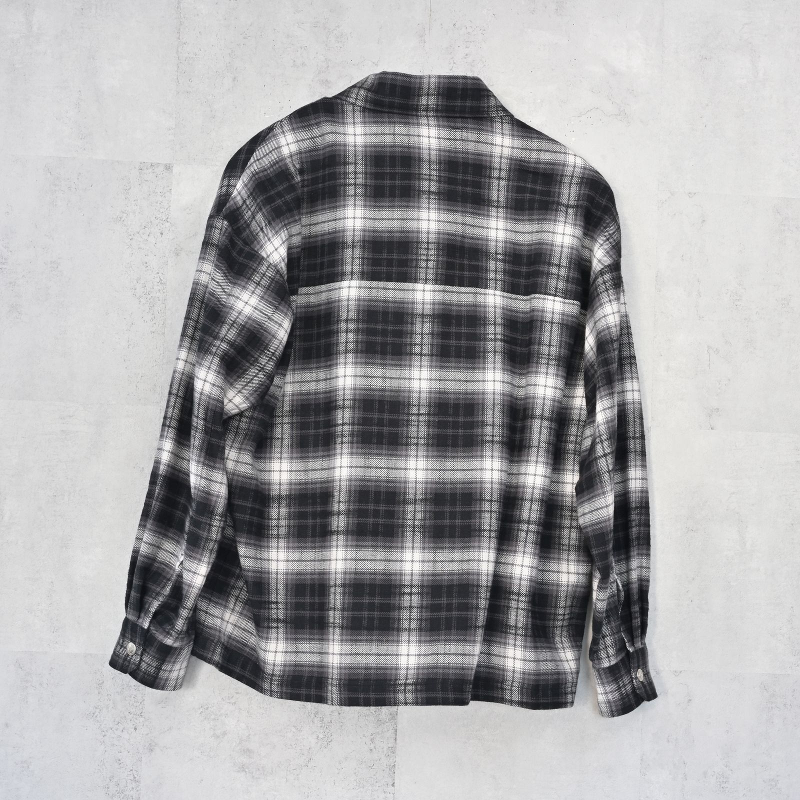 old slabl check  JK  / スラブチェック柄 オーバジーサイズ ヴィンテーネルジャケット (ブラック) (12月末入荷予定) ※オーダー締切:9月7日(月)17時