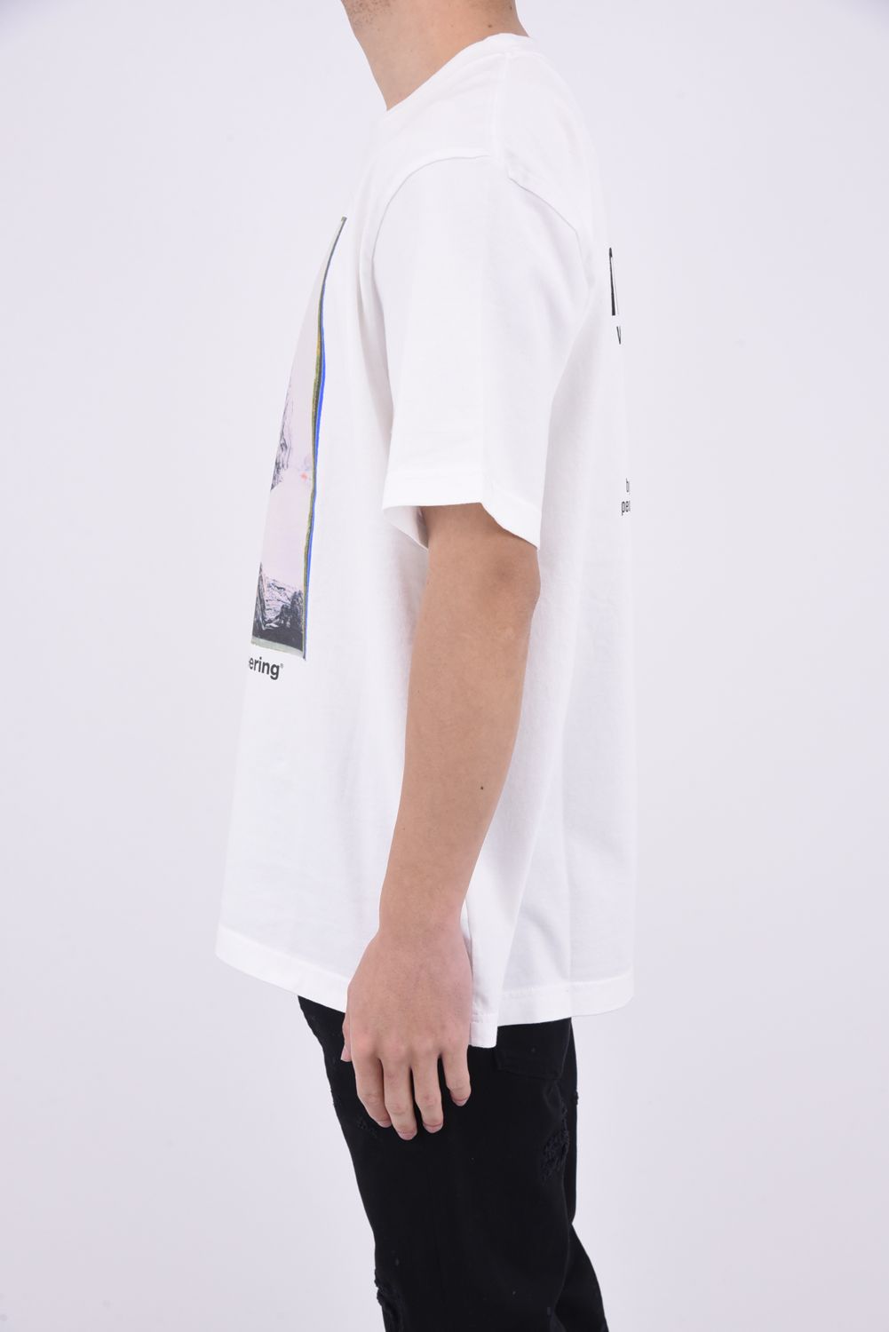 "WANAKA" PHOTO T-SHIRT / フォトプリント レギュラーシルエット クルーネック 半袖 Tシャツ ホワイト