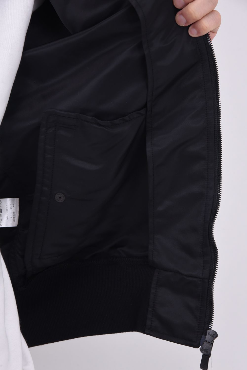 LIGHT David JACKET / ドロップショルダー フライトジャケット ナイロンブラック