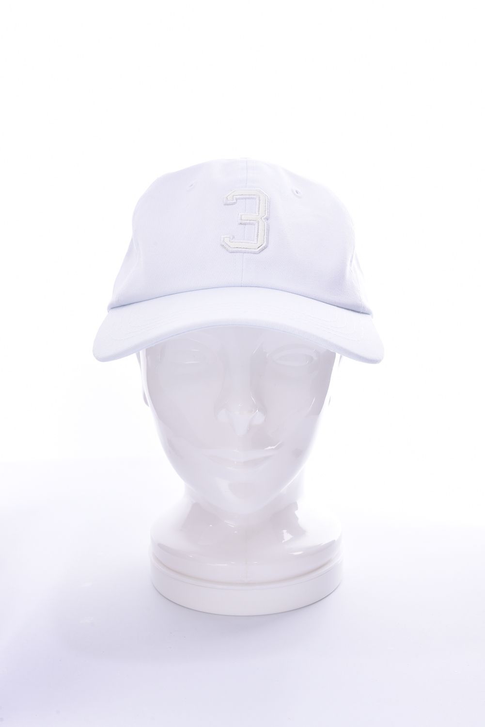 3 LOGO CAP / 3ロゴ アップリケ キャップ ホワイト