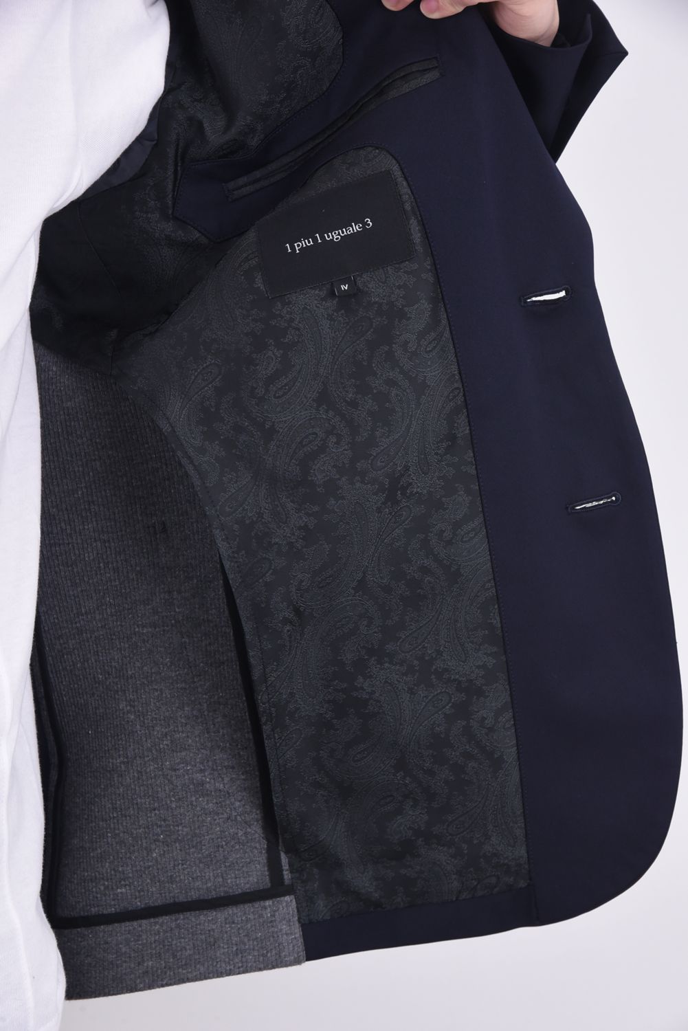 RIB JACKET / 定番 リブ 2Bシングル ジャケット ネイビー