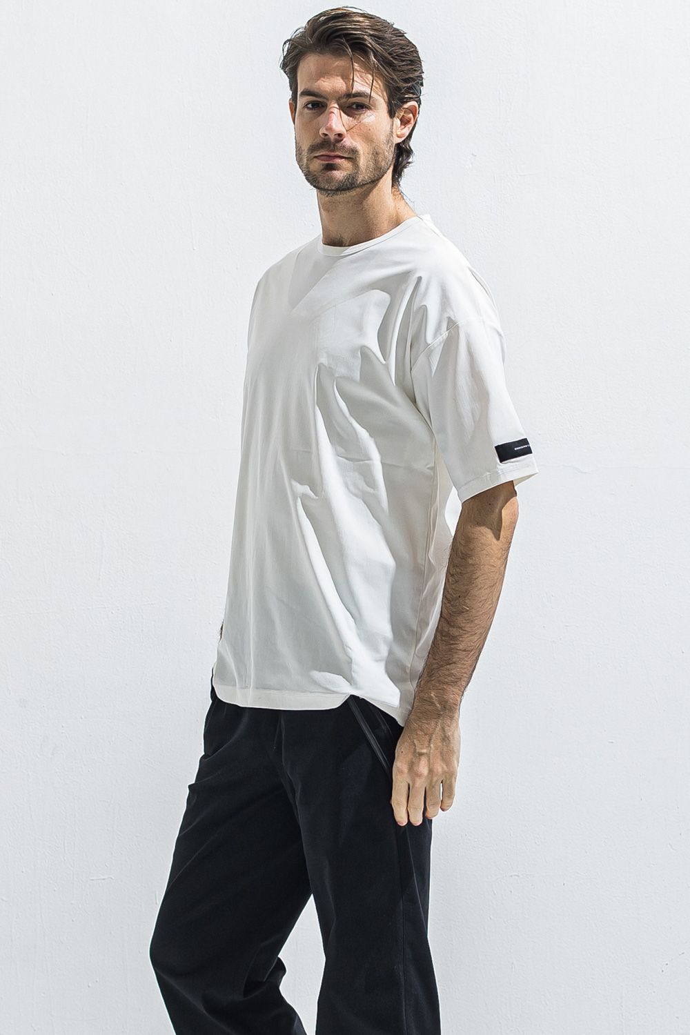 NYLON OVER  TEE / ナイロン オーバーサイズ Tシャツ （ホワイト） (5月中旬入荷予定) ※オーダー締切:2月15日(日)18時