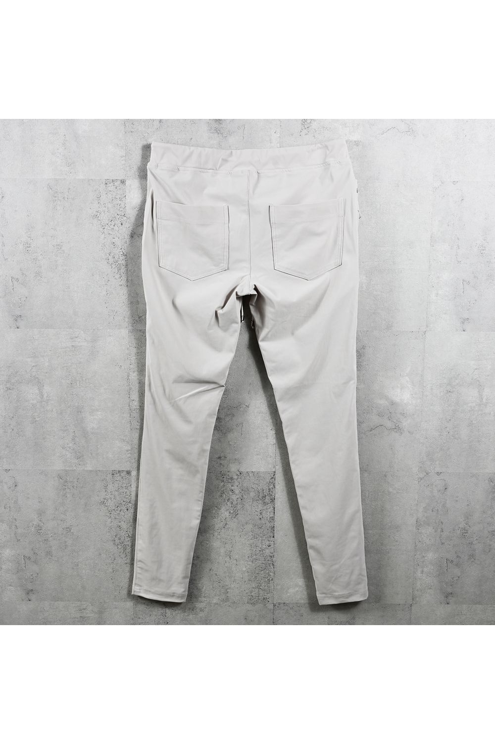 EDGE NYLON PT / 【定番】 ナイロンマイクロファイバー エコレザーライン スキニーイージーパンツ (グレージュ) (4月末頃入荷予定) ※オーダー締切:2月15日(日)18時