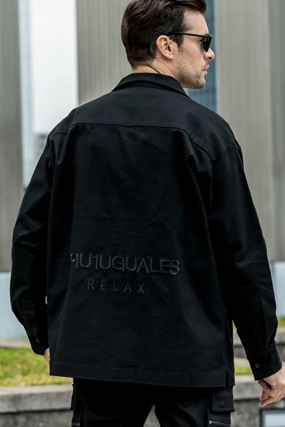 BACK LOGO WIDE SHIRT / バックロゴ ワイド シャツ ブラック