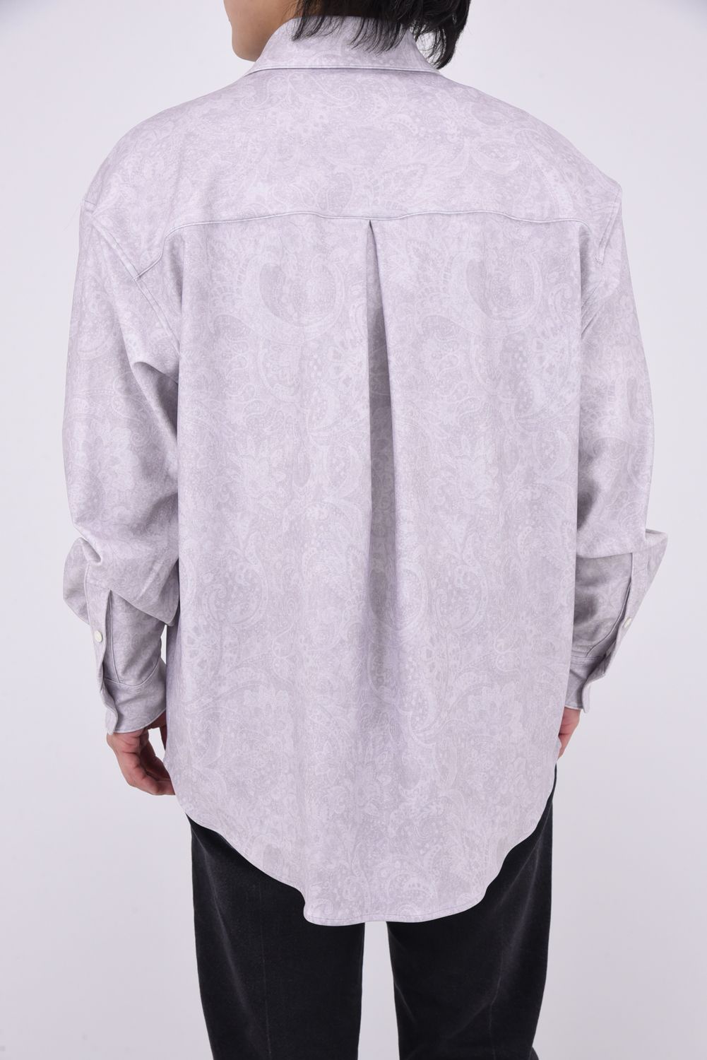 NYLON JACK SHIRTS / 高機能ナイロンマイクロファイバー ジャックシャツ ペイズリーグレー