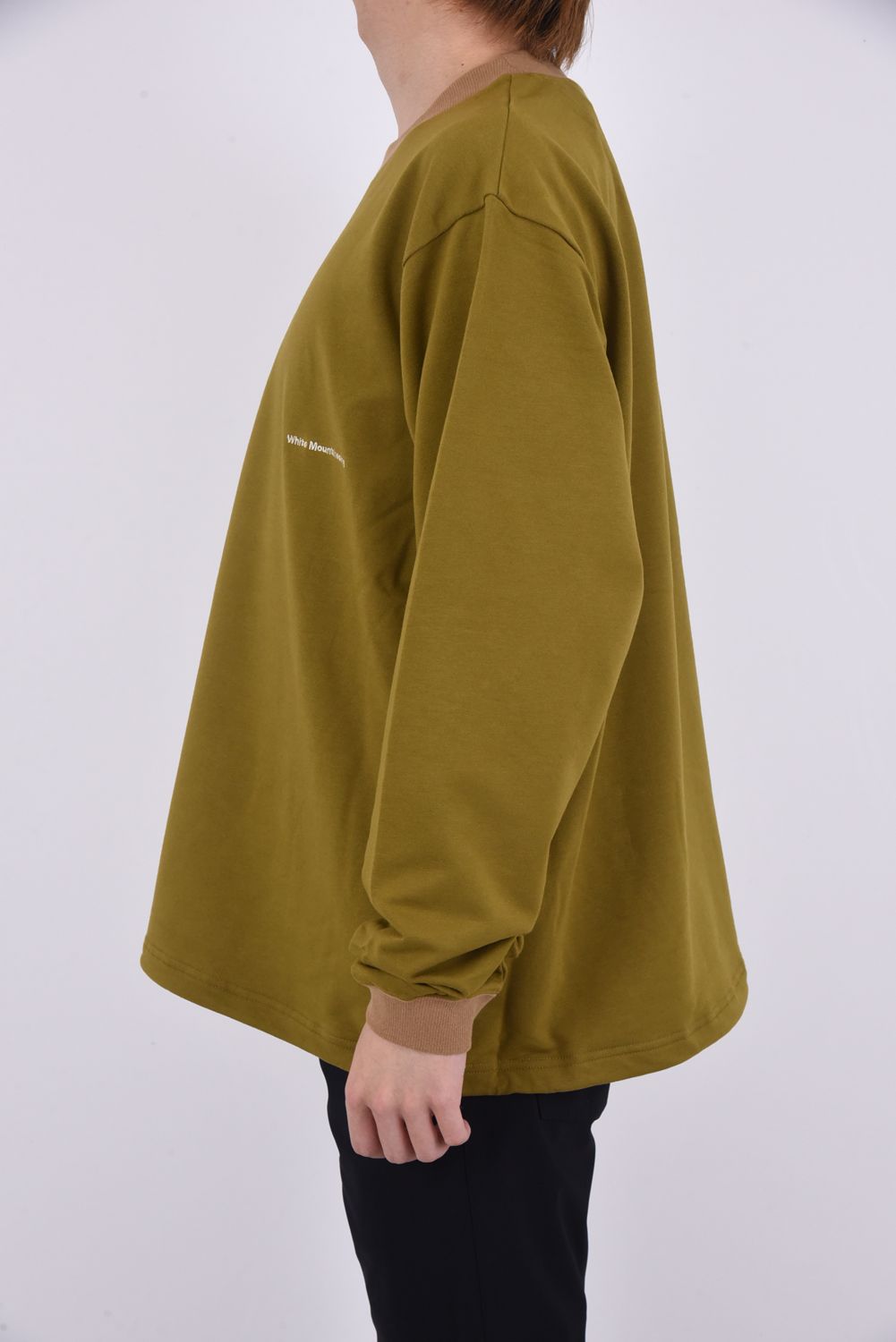 HEM DRAW CORD CREWNECK SWEAT SHIRT / アレンジヘムコード ライト裏毛 スウェットプルオーバー ブラウン