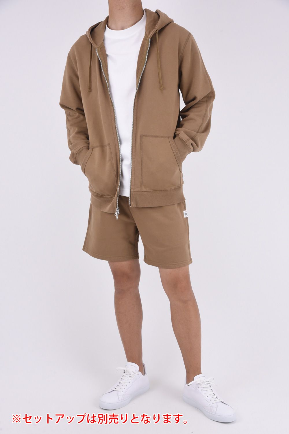 【国内正規品】【24SSシーズンカラー】 MIDWEIGHT TERRY CLASSIC FULL ZIP HOODIE / ミッドウェイトテリー フルジップパーカー リラックスシルエット クレイ