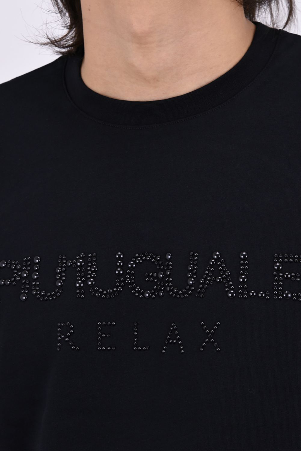【26AW】 HOTFIX STUDS LOGO L/S T-SHIRT / スタッズロゴ ロングスリーブ Tシャツ (ブラック)