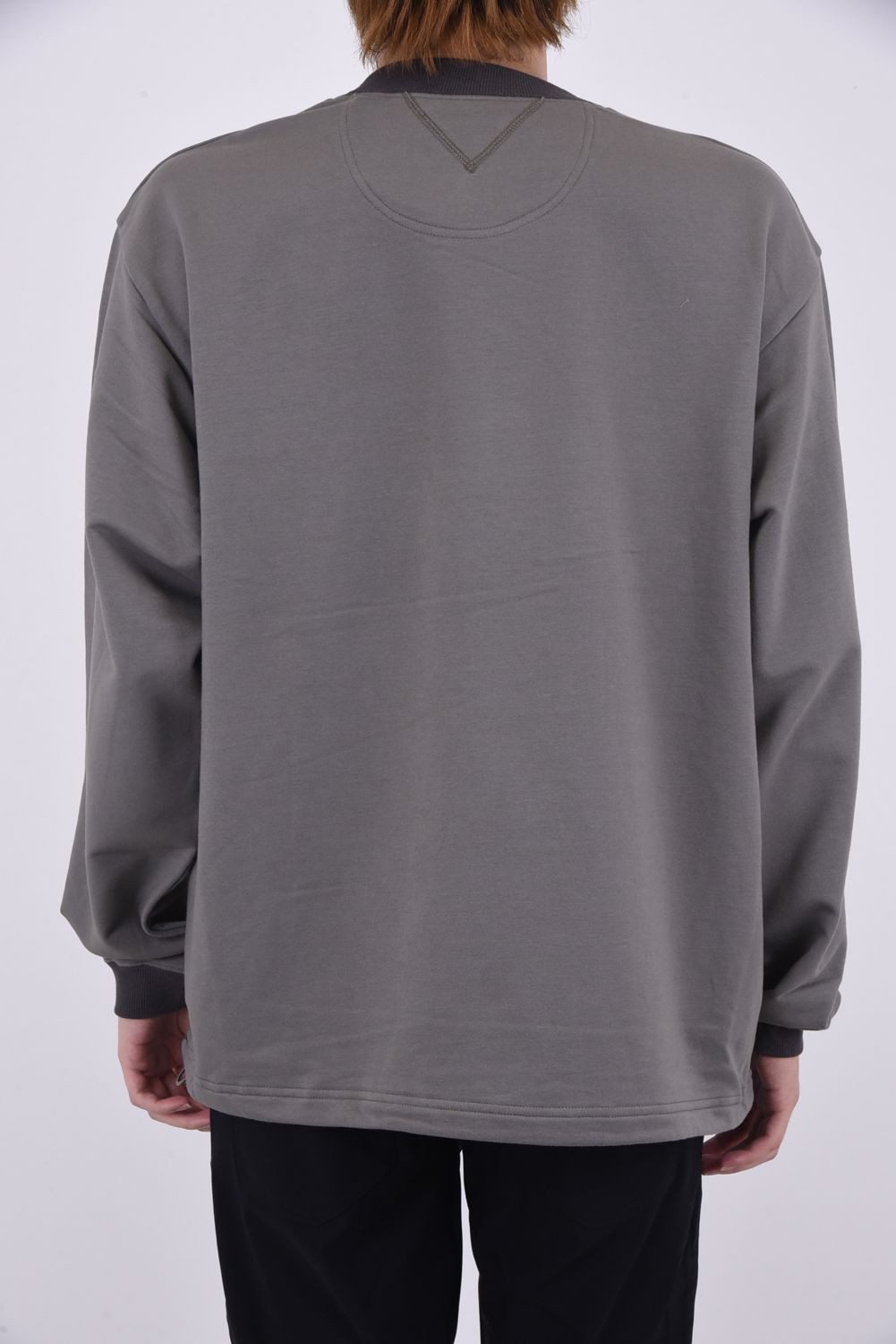 HEM DRAW CORD CREWNECK SWEAT SHIRT / アレンジヘムコード ライト裏毛 スウェットプルオーバー グレー