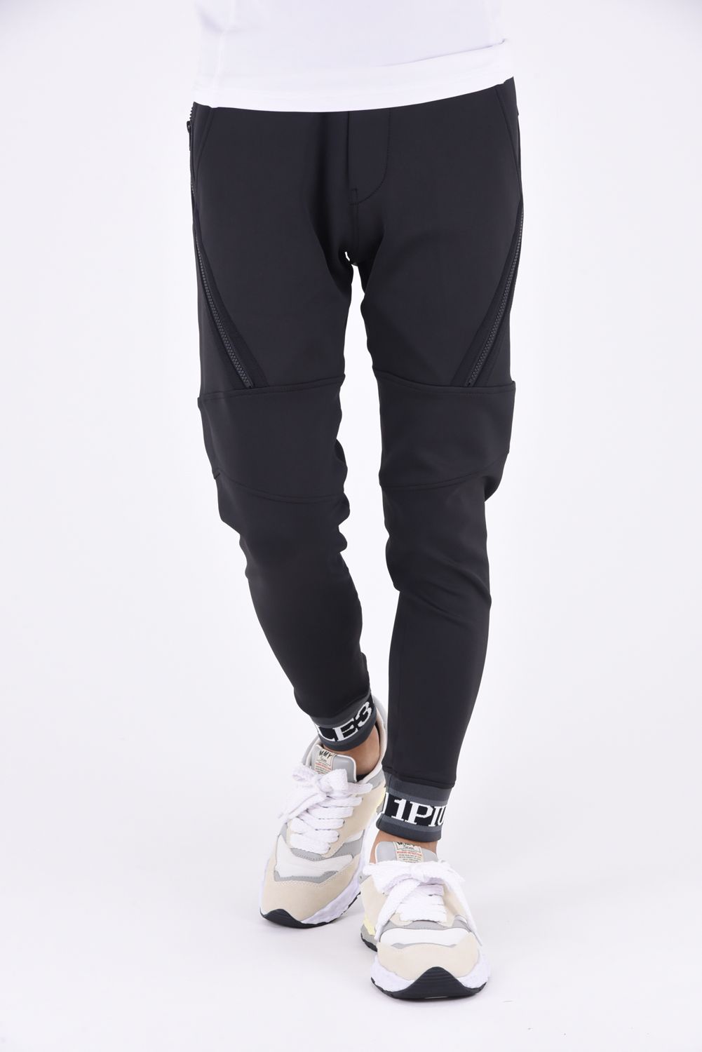 R[10] 113 DAIAGONAL ZIP RIBPT CLASSIC BLACK / ダイアゴナル ジップ リブパンツ ブラック