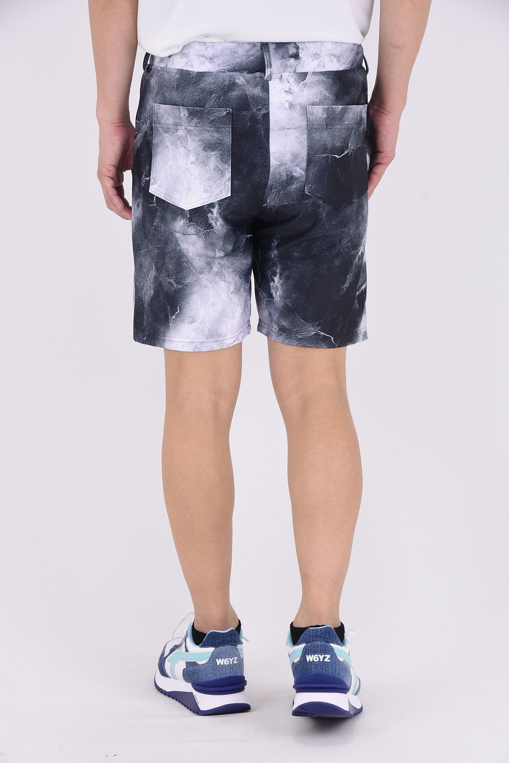 RUSH SHORTS / ラッシュガード 大理石柄 ショートパンツ ブラック