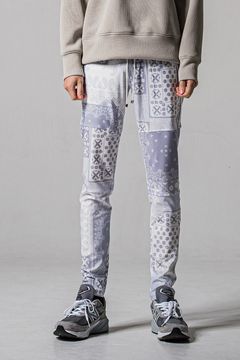 Johnson LINE PT / 360°ストレッチ バンダナ柄 ジョンソンラインパンツ (グレー) (3月上旬入荷予定)