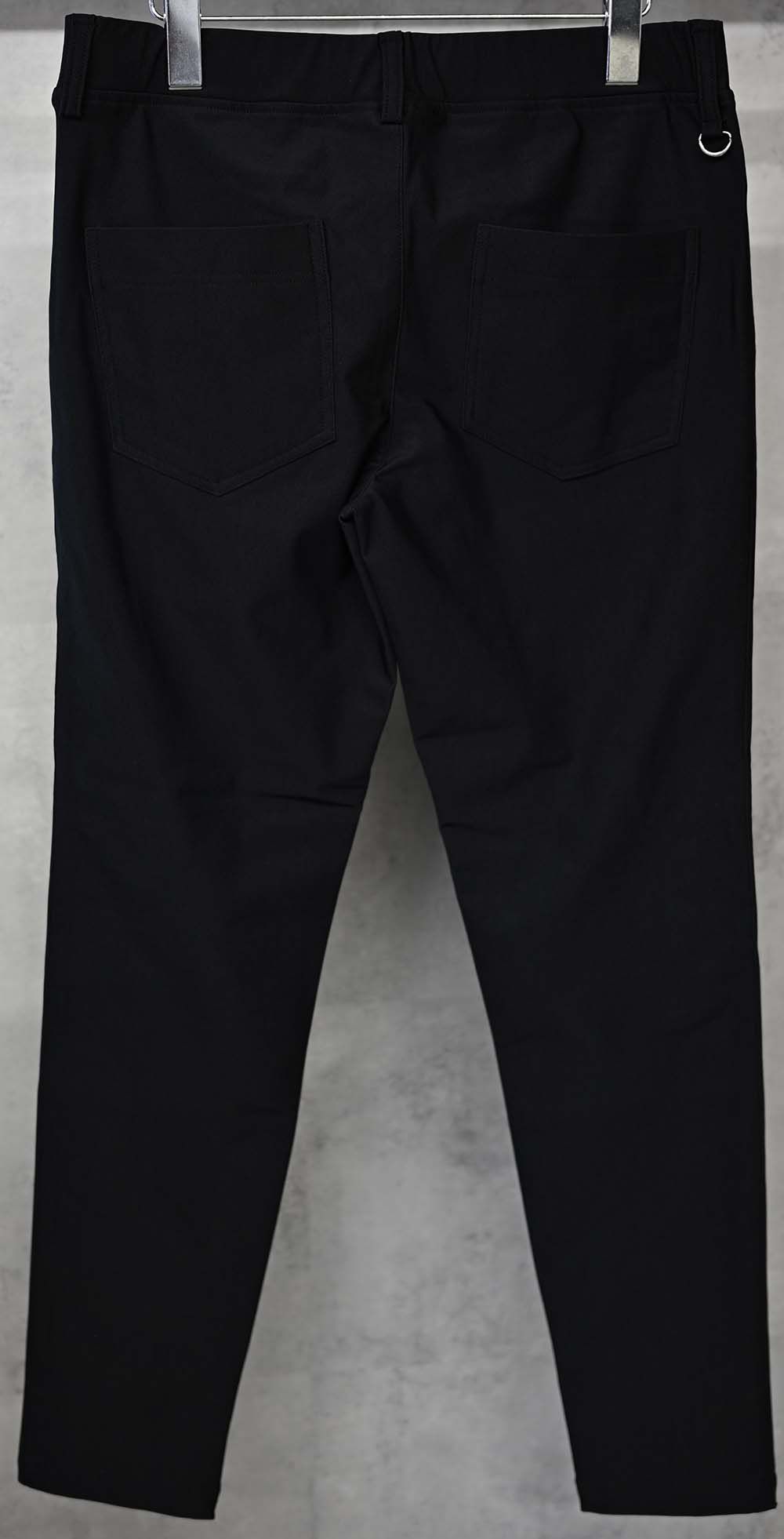 CHRIS EASY HEAT TUCK PANTS / ナイロンストレッチ 裏起毛 スラックスイージータックパンツ ブラック