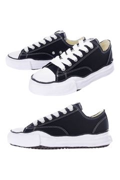 【PETERSON LOW】 OG sole Canvas Lowcut sneaker / キャンバス ローカットスニーカー (ブラック)