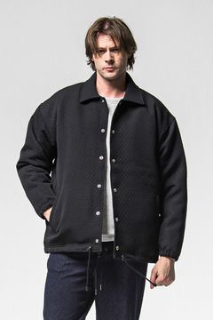 FUR COACH JK  / キルティング柄 コーチジャケット (ブラック) (11月中旬入荷予定) ※オーダー締切：9月1日(月)18:00