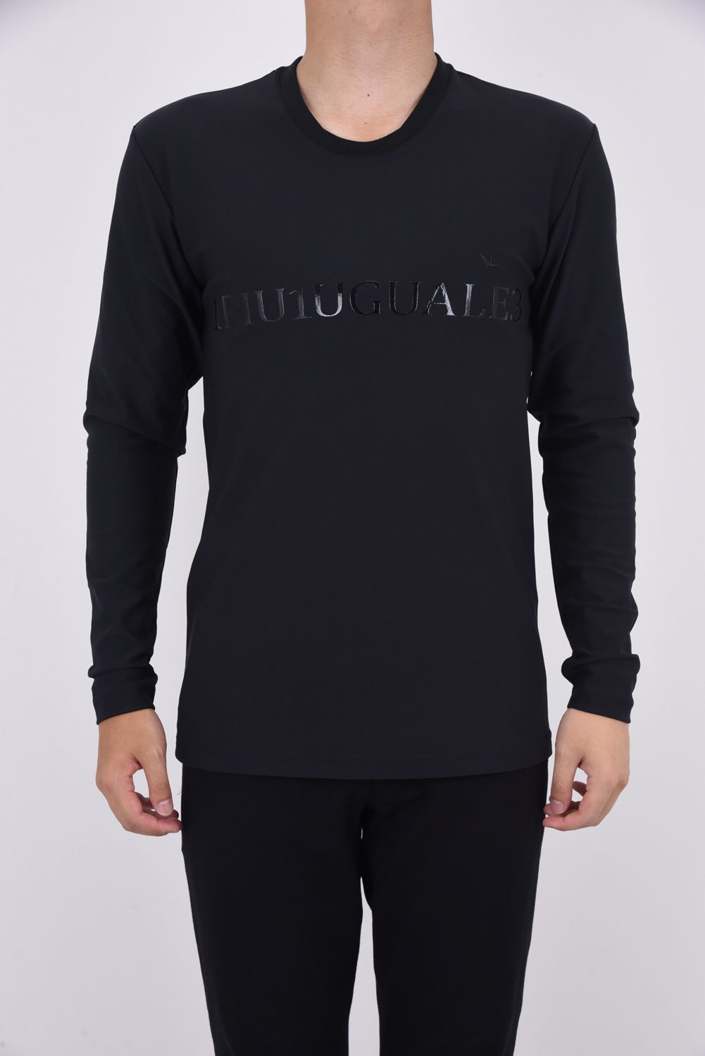 113 SPORT COMFORT HYBRID CUT L/S / 113ロゴ  プレミアム スムーストリコット ロングスリーブ ブラック