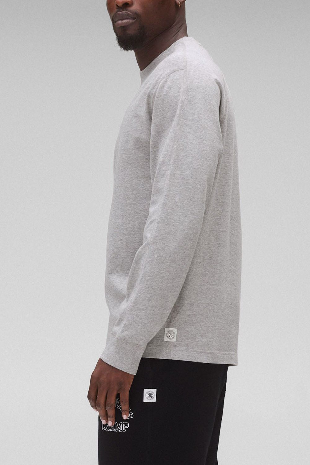【国内正規品】【STANDARD FIT】 MIDWEIGHT JERSEY LONG SLEEVE / ミッドウェイト ジャージ スタンダード 長袖Tシャツ ヘザーグレー