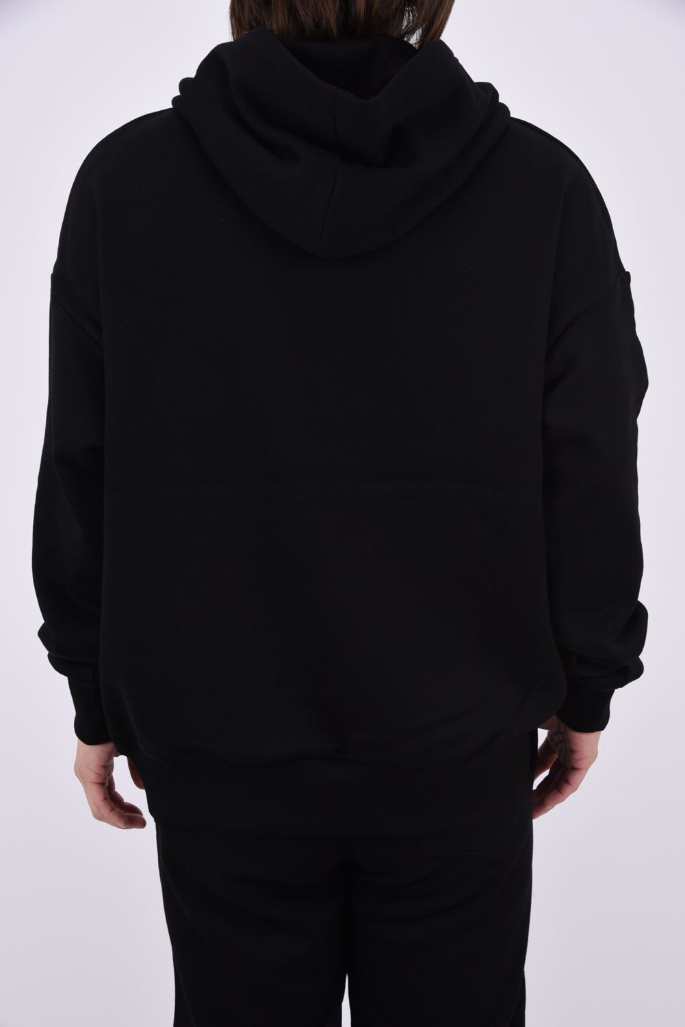 【26AW】 AGUILA (アギラ) / ミニブランドロゴ ドロップショルダー プルオーバーフーディー (ブラック)