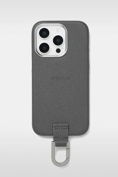 CARABINER-CASE / カラビナ付 iPhone レザーケース (グレー)