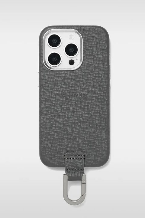 CARABINER-CASE / カラビナ付 iPhone レザーケース (グレー)