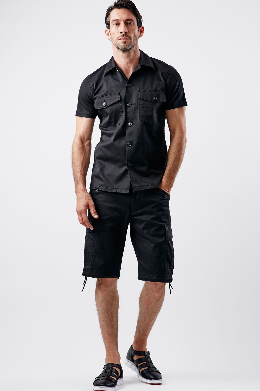 【BLACK MILITARY Vol.11】 UTILITY S/S SHIRTS-BLACK (8月末頃入荷予定 )※オーダー締切7/28(水)11:59迄