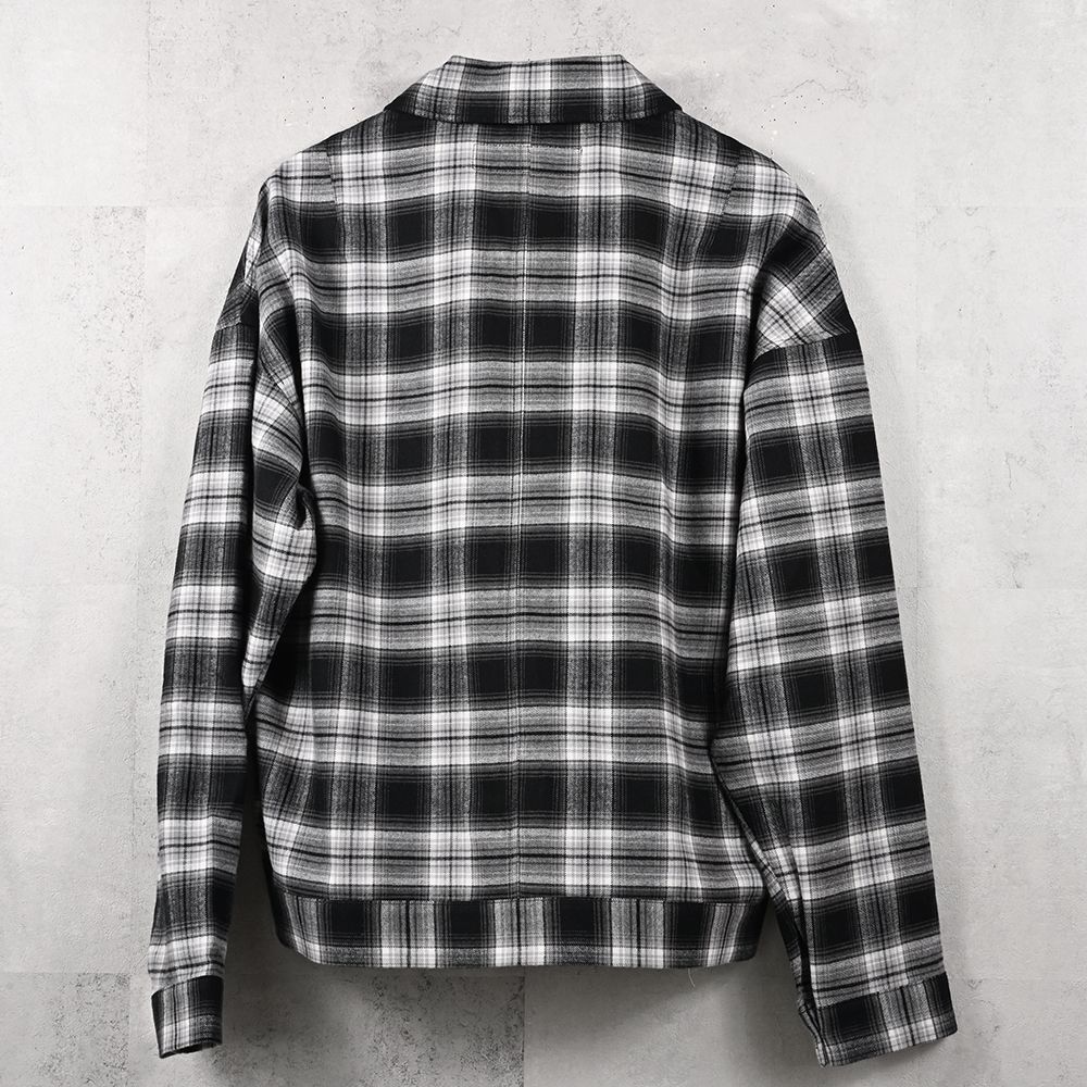 check shirt JK / チェック柄シャツ (ブラック) (8月末入荷予定) ※オーダー締切:5月23日(土)17時
