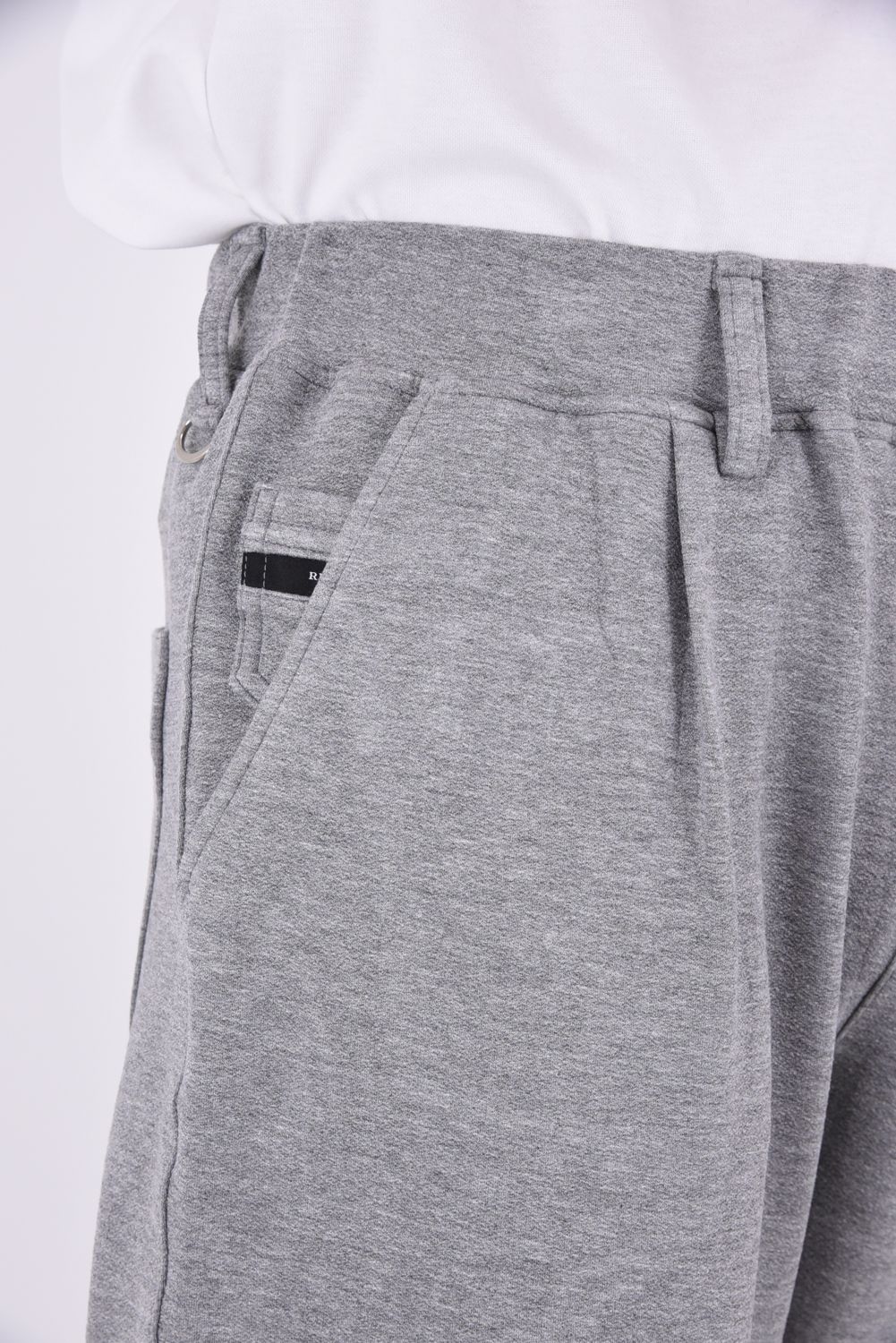 CHRIS EASY WIDE TUCK PANTS / ブリスターニット ワンタック イージーパンツ (グレー)