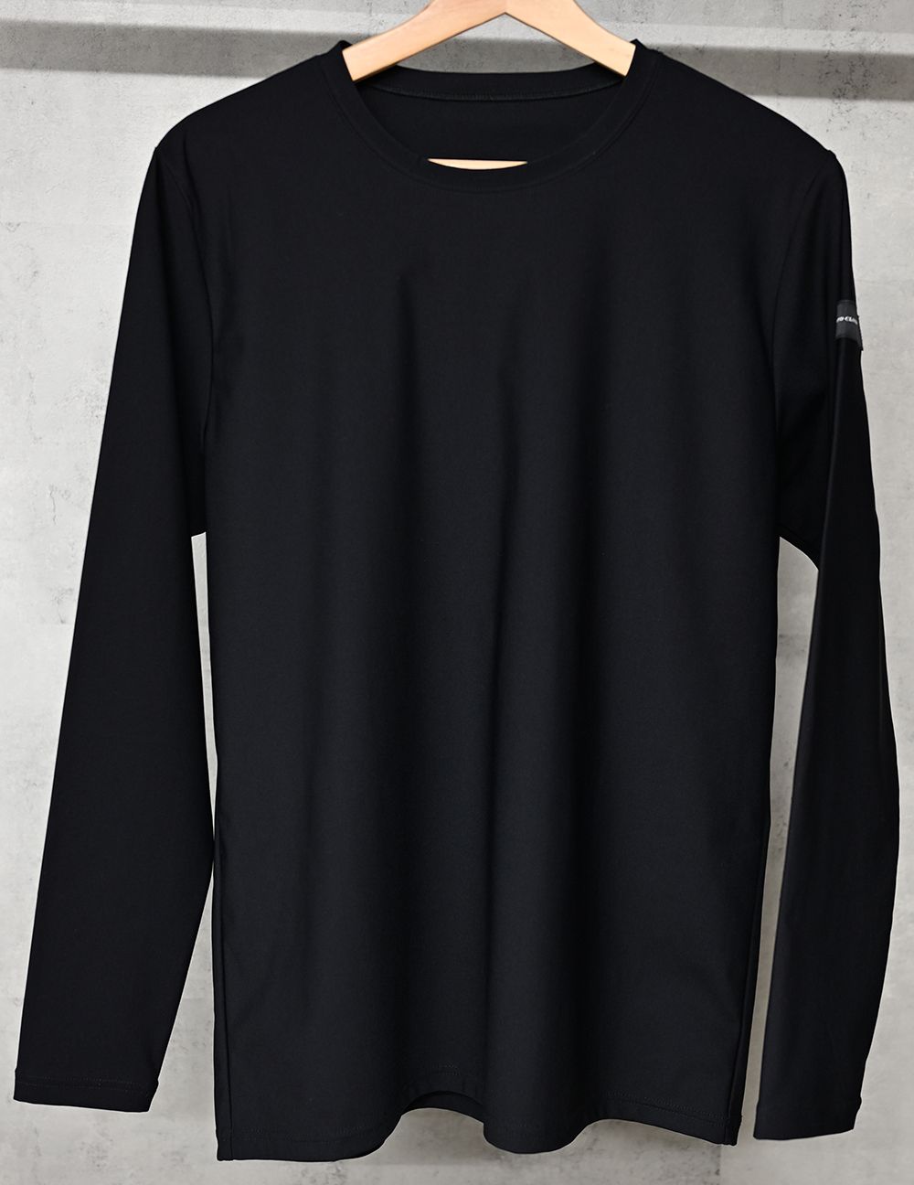 NYLON LONG SLEAVE TEE / 高機能ナイロンマイクロファイバー ロングスリーブ Tシャツ ブラック