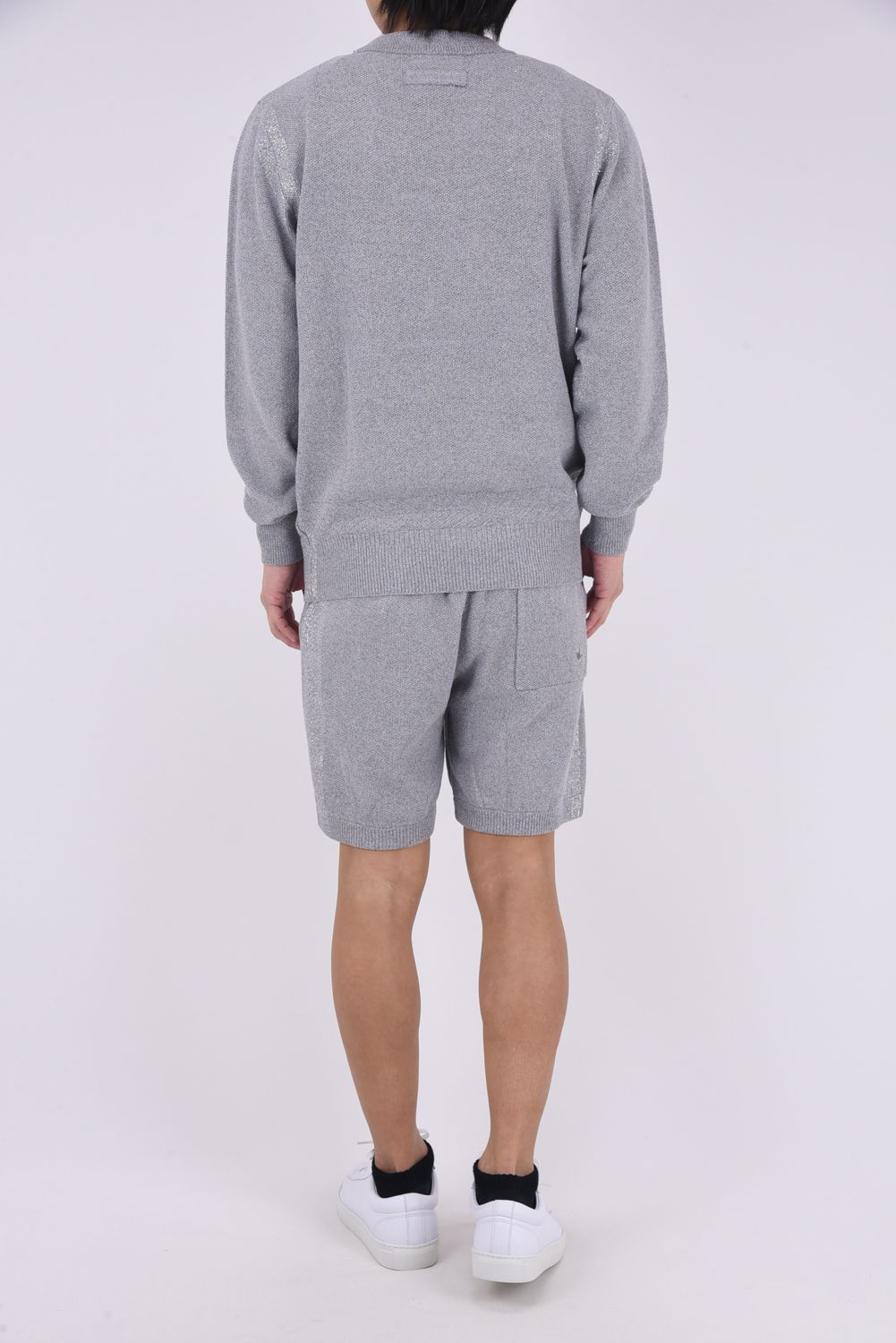 【26SS】 PARTIAL FOIL PRINT SHORTS KNIT / 箔プリント ニットショーツ (グレー)