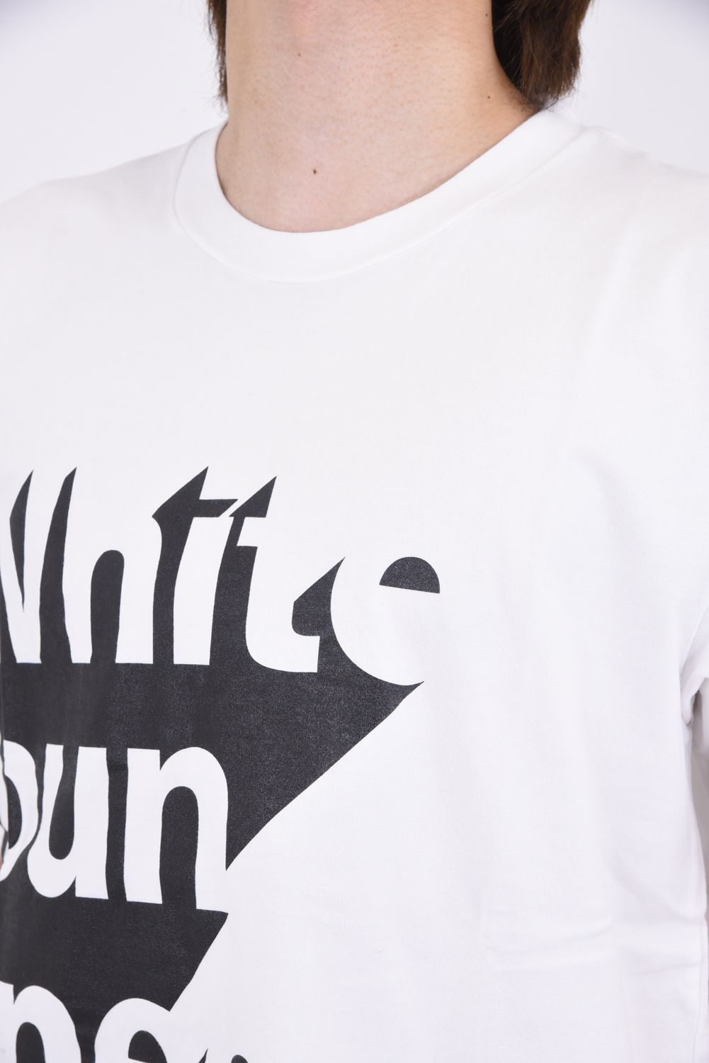 SHADOW LOGO PRINTED T-SHIRT / シャドーロゴ プリント クルーネック Tシャツ ホワイト