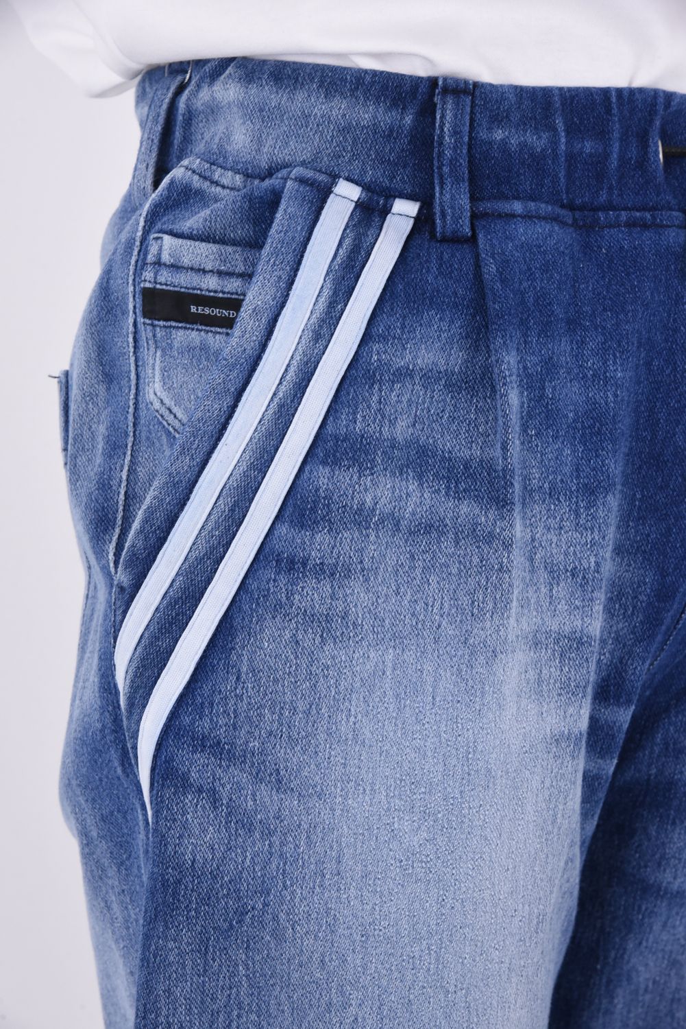 EDGE DENIM SEMI WIDE PT / エコレザーライン セミワイド イージーデニムパンツ (ダークインディゴ)