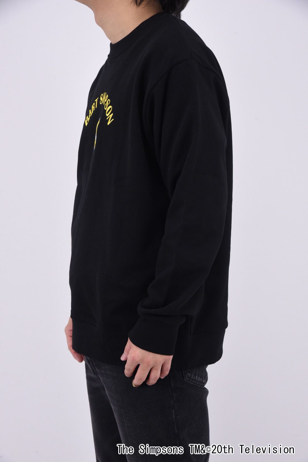 BART SIMPSON CREW NECK / シンプソンズプリント クルーネック (ブラック)