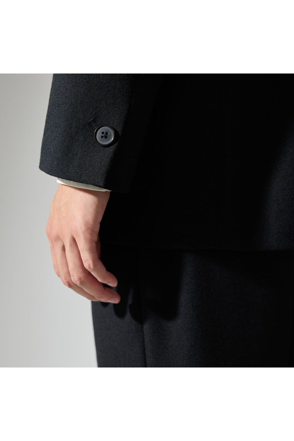 3POCKET SINSLE WOOL TWILL / スリーポケット ジャケット ブラック