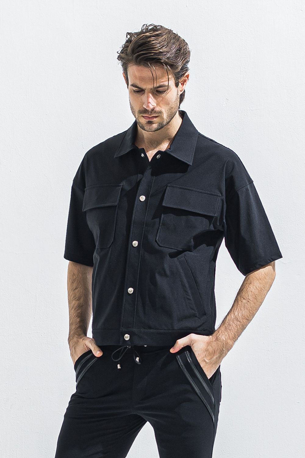 CPO HALE SHIRTS JK / ハーフスリーブ シャツジャケット （ブラック） (5月上旬入荷予定) ※オーダー締切:2月15日(日)18時