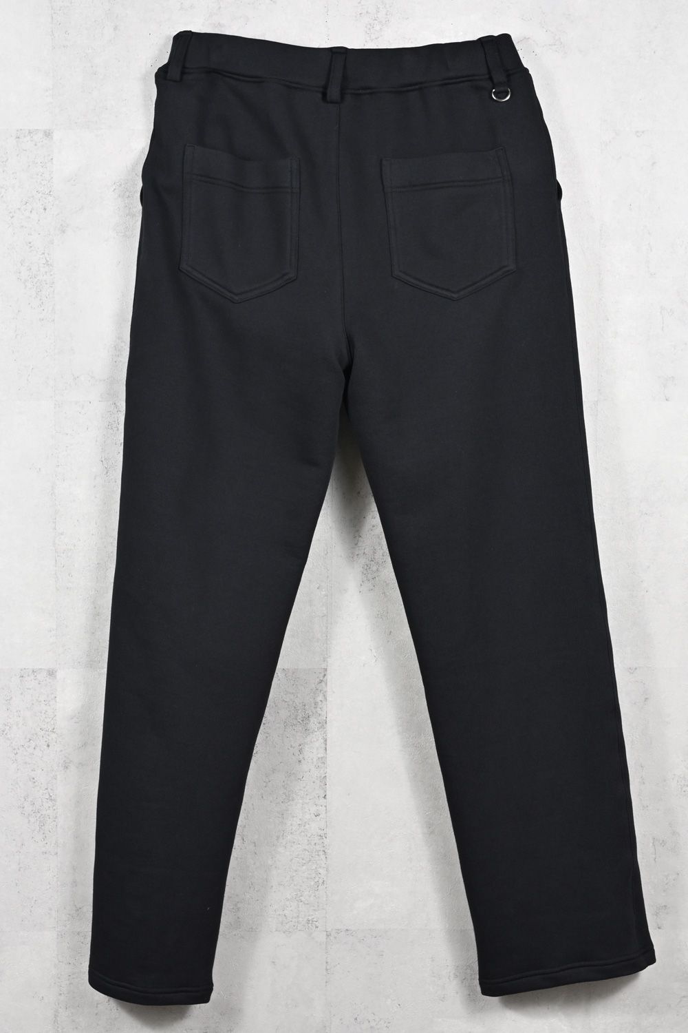 HF URAKE WIDE TUCK PANTS / 高機能裏毛 セミワイドシルエット イージータックパンツ (ブラック) (1月中旬入荷予定)
