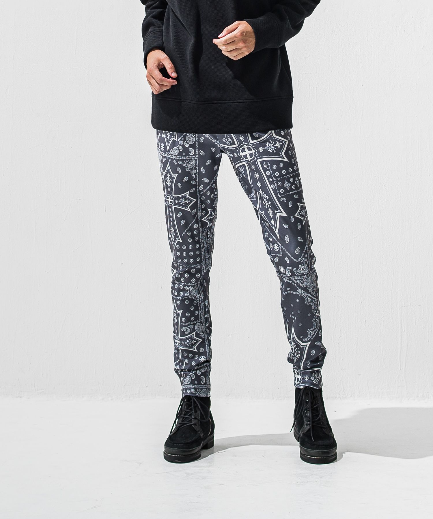 CHRIS EASY TUCK PANTS / ハイテンショントリコット スラックスイージータックパンツ (クロスグレー ) (1月上旬入荷予定) ※オーダー締切:9月7日(月)17時