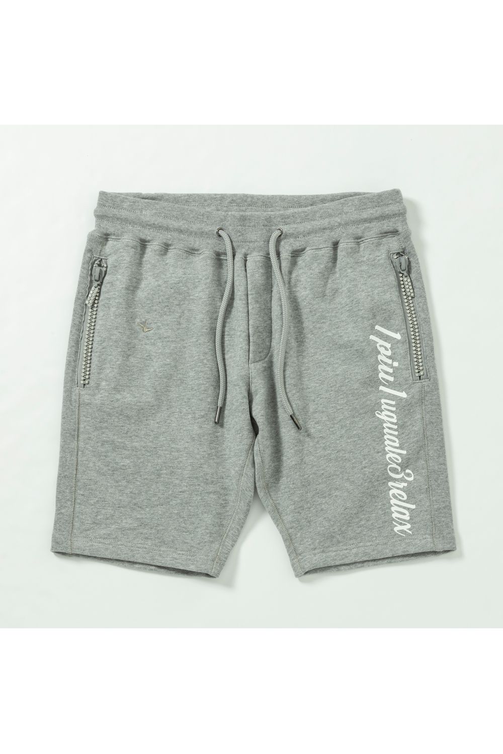 1PIU1UGUALE3 RELAX - GLITTER ZIP SHORT PANTS / グリッターロゴ