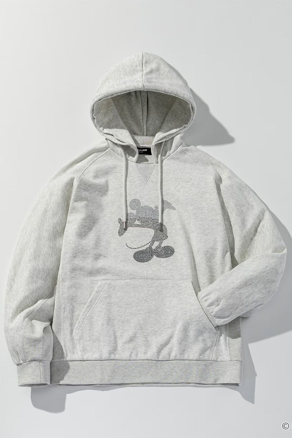 【26AW】 MICKEY SILHOUETTE GRADATION LINESTONE HOODIE / ミッキー シルエット グラデーション ラインストーン フーディー (オートミール) (8月上旬入荷予定)